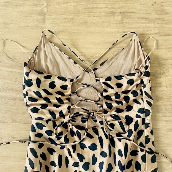 Hello Molly Satin Dress | Happy Honeymoon Midi Dress | Wedding Guest / Cocktail - Picture 11 of 12